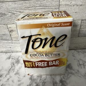 Four Tone Bar Soap Cocoa Butter 3.5oz Bars Original Scent Packaging NOS Vintage